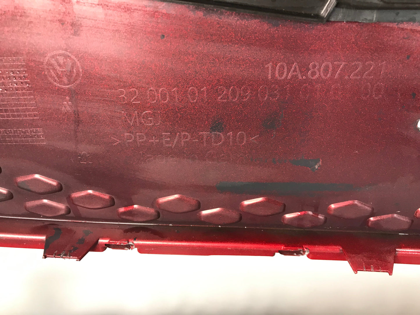 Volkswagen ID.3 ID3 2019 - Front Bumper with parking sensor holes used Genuine OEM: 10A807221, 3200101209